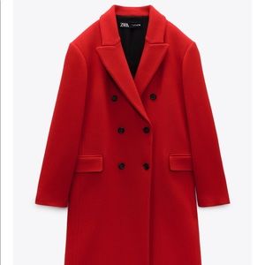 Zara Coat - Masculine style Red Wool XXL